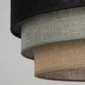 Lampa wisząca z potrójnym, kolorowym abażurem z juty i tkaniny do jadalni lub sypialni 1xE27 TRIO MIX 10902 TK Lighting