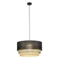 Lampa wisząca z potrójnym, kolorowym abażurem z juty i tkaniny do jadalni lub sypialni 1xE27 TRIO MIX 10902 TK Lighting
