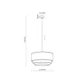 Lampa wisząca z potrójnym, kolorowym abażurem z juty i tkaniny do jadalni lub sypialni 1xE27 TRIO MIX 10902 TK Lighting