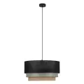Lampa wisząca z potrójnym, kolorowym abażurem z juty i tkaniny do jadalni lub sypialni 1xE27 TRIO MIX 10902 TK Lighting
