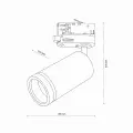 Czarny reflektorek, spot do szyn 3-fazowych 1xGU10 TRACER JET RING BLACK 11171 TK Lighting