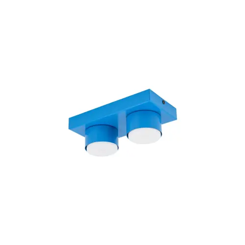 Niebieska, 2-punktowa lampa sufitowa prostokątna do nowoczesnego wnętrza 2xGX53 BRIX BLUE 11283 TK Lighting