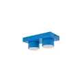 Niebieska, 2-punktowa lampa sufitowa prostokątna do nowoczesnego wnętrza 2xGX53 BRIX BLUE 11283 TK Lighting