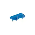 Niebieska, 2-punktowa lampa sufitowa prostokątna do nowoczesnego wnętrza 2xGX53 BRIX BLUE 11283 TK Lighting