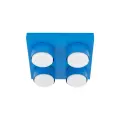 Kwadratowa, niebieska lampa sufitowa z czterema spotami tubami 4xGX53 BRIX BLUE 11284 TK Lighting