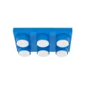 6-punktowa niebieska lampa sufitowa na gwint 6xGX53 do nowoczesnego salonu BRIX BLUE 11285 TK Lighting