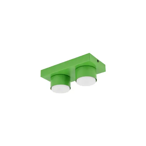 Zielona lampa sufitowa 2-punktowa na gwint 2xGX53 prostokątna BRIX GREEN 11286 TK Lighting