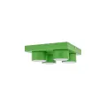 Nowoczesna lampa sufitowa kwadratowa zielona do pokoju gościnnego BRIX GREEN 4xGX53 11287 TK Lighting