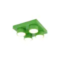Nowoczesna lampa sufitowa kwadratowa zielona do pokoju gościnnego BRIX GREEN 4xGX53 11287 TK Lighting