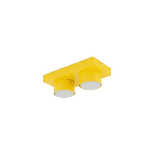 Żółta lampa sufitowa 2-punktowa z serii BRIX YELLOW 11289 2xGX53 do nowoczesnego wnętrza TK Lighting