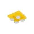 Kwadratowa lampa sufitowa 23x23cm w kolorze żółtym BRIX YELLOW 11290 4xGX53 TK Lighting