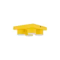 Kwadratowa lampa sufitowa 23x23cm w kolorze żółtym BRIX YELLOW 11290 4xGX53 TK Lighting