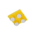 Kwadratowa lampa sufitowa 23x23cm w kolorze żółtym BRIX YELLOW 11290 4xGX53 TK Lighting