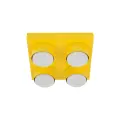 Kwadratowa lampa sufitowa 23x23cm w kolorze żółtym BRIX YELLOW 11290 4xGX53 TK Lighting