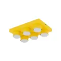 Oryginalna lampa sufitowa w zółtym kolorze, idealna do nowoczesnego salonu BRIX YELLOW 11291 6xGX53 TK Lighting