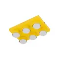 Oryginalna lampa sufitowa w zółtym kolorze, idealna do nowoczesnego salonu BRIX YELLOW 11291 6xGX53 TK Lighting