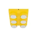 Oryginalna lampa sufitowa w zółtym kolorze, idealna do nowoczesnego salonu BRIX YELLOW 11291 6xGX53 TK Lighting