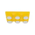 Oryginalna lampa sufitowa w zółtym kolorze, idealna do nowoczesnego salonu BRIX YELLOW 11291 6xGX53 TK Lighting