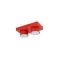 Czerwona lampa sufitowa z dwoma kloszami tubkami na gwint 2xGX53 BRIX RED 11292 TK Lighting