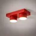 Czerwona lampa sufitowa z dwoma kloszami tubkami na gwint 2xGX53 BRIX RED 11292 TK Lighting