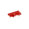 Czerwona lampa sufitowa z dwoma kloszami tubkami na gwint 2xGX53 BRIX RED 11292 TK Lighting