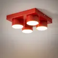 4-punktowa lampa sufitowa czerwona ze spotami do nowoczesnych aranżacji BRIX RED 11293 TK Lighting