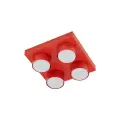 4-punktowa lampa sufitowa czerwona ze spotami do nowoczesnych aranżacji BRIX RED 11293 TK Lighting