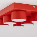 Lampa sufitowa o wyrazistym, czerwonym odcieniu na gwint 6xGX53 BRIX RED 11294 TK Lighting