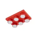 Lampa sufitowa o wyrazistym, czerwonym odcieniu na gwint 6xGX53 BRIX RED 11294 TK Lighting