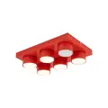 Lampa sufitowa o wyrazistym, czerwonym odcieniu na gwint 6xGX53 BRIX RED 11294 TK Lighting