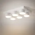Biała, 6-punktowa lampa sufitowa do nowoczesnej jadalni lub sypialni BRIX WHITE 11297 6xGX53 TK Lighting