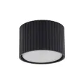 Czarna tuba natynkowa ryflowana do oświetlenia przedpokoju, holu, biura FERRO BLACK DOWNLIGHT+ 11655 1xGX53 TK Lighting