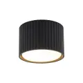 Czarna tuba natynkowa ryflowana do oświetlenia przedpokoju, holu, biura FERRO BLACK DOWNLIGHT+ 11655 1xGX53 TK Lighting