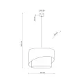 ELBRUS LINEN LAMPA WISZĄCA 1XE27 - 10865