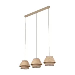 KALUM WOOD LAMPA WISZĄCA 3XE27 - 11810