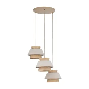 KALUM LEN LAMPA WISZĄCA 3XE27 KOŁO - 11807