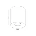 ORION M WHITE LAMPA SUFITOWA 1XGU10  IP44 - 11186