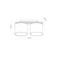 VIGA SHADE SOSNA LAMPA SUFITOWA 2XE27 - 11769