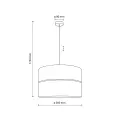 DORMA WOOD JUTA LAMPA WISZĄCA 1XE27 - 11787