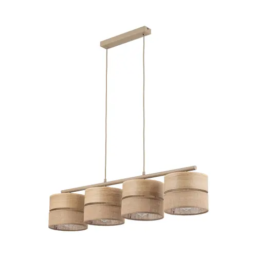 DORMA WOOD JUTA LAMPA WISZĄCA 4XE27 - 11789