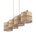DORMA WOOD JUTA LAMPA WISZĄCA 4XE27 - 11789