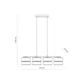DORMA WOOD JUTA LAMPA WISZĄCA 4XE27 - 11789
