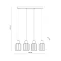 SIERRA WOOD LAMPA WISZĄCA 4XE27 - 11802
