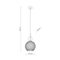 SOPHIA BIG GREEN COGNAC LAMPA WISZĄCA 1XE27 - 10930