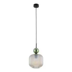 SOPHIA BIG GREEN COGNAC LAMPA WISZĄCA 1XE27 - 11372