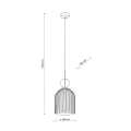 SOPHIA BIG COGNAC WHITE LAMPA WISZĄCA 1XE27 - 11374