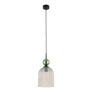 SOPHIA BIG GREEN COGNAC LAMPA WISZĄCA 1XE27 - 10776