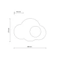 Biały kinkiet w kształcie chmurki, szerokość 38cm CLOUD NEW WHITE 1xG9 - 11267