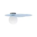 Niebieska lampa ścienna w kształcie chmurki, dekoracyjny kinkiet z kloszem kulką CLOUD NEW BLUE 1xG9 - 11265