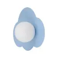 Niebieska lampa ścienna w kształcie chmurki, dekoracyjny kinkiet z kloszem kulką CLOUD NEW BLUE 1xG9 - 11265